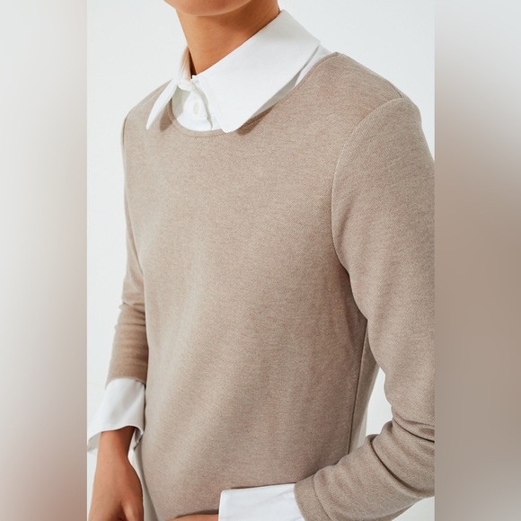 Tuckernuck Dakotah Dress Sandwhisp Layered Shirt Sweater Dress - Picture 2 of 8